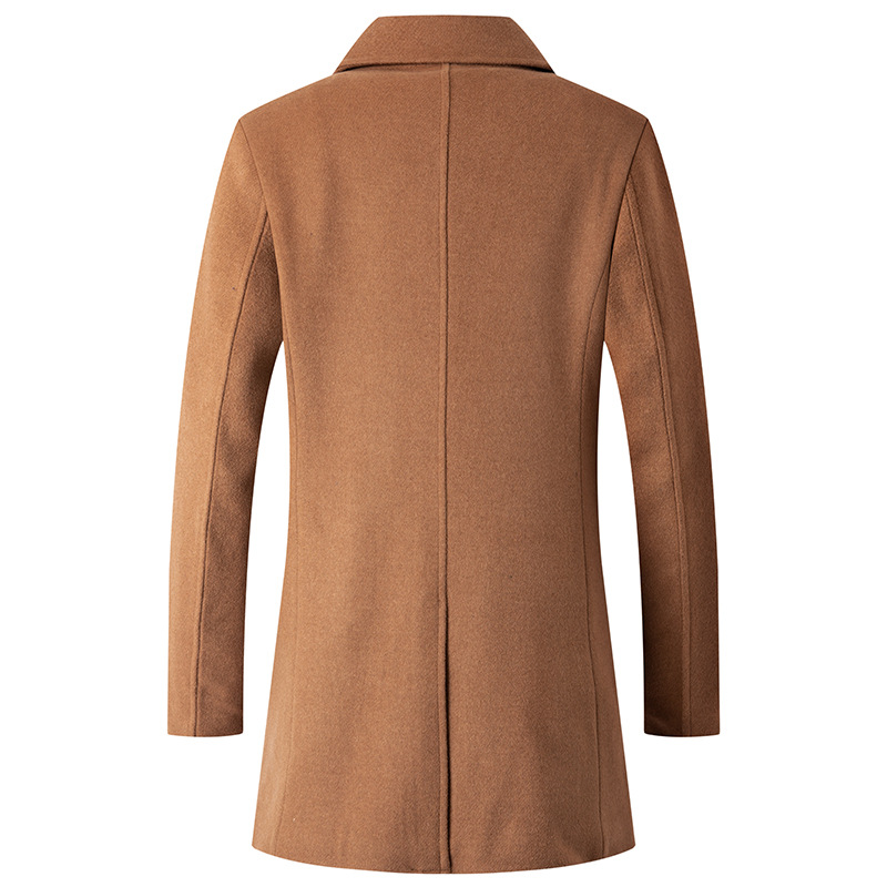 Double Breasted Coat Men Peaco – Wool Coat Peacoat recenzja i cena