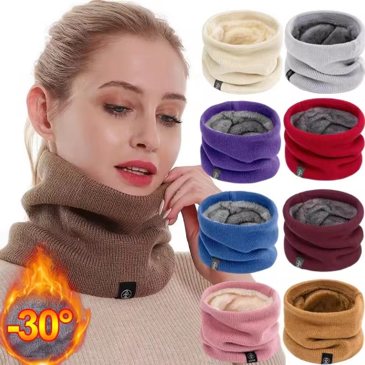 Solid Winter Plush Muffler Woo – Winter Headband Fleece recenzja i cena