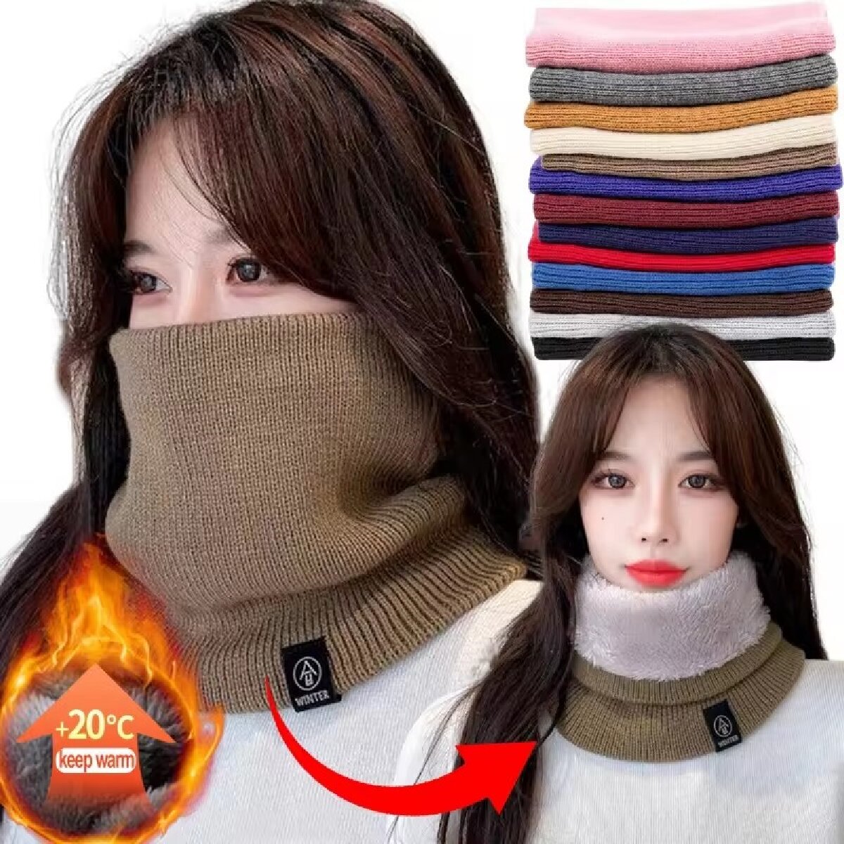Solid Winter Plush Muffler Woo – Winter Headband Fleece recenzja i cena