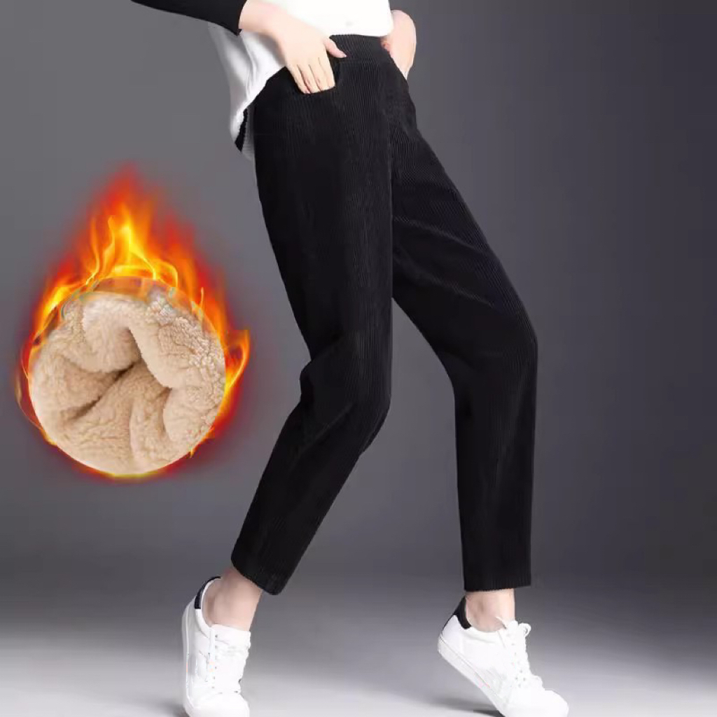 1pcs Women Autumn Winter Plush – Corduroy Pant Warm recenzja i cena