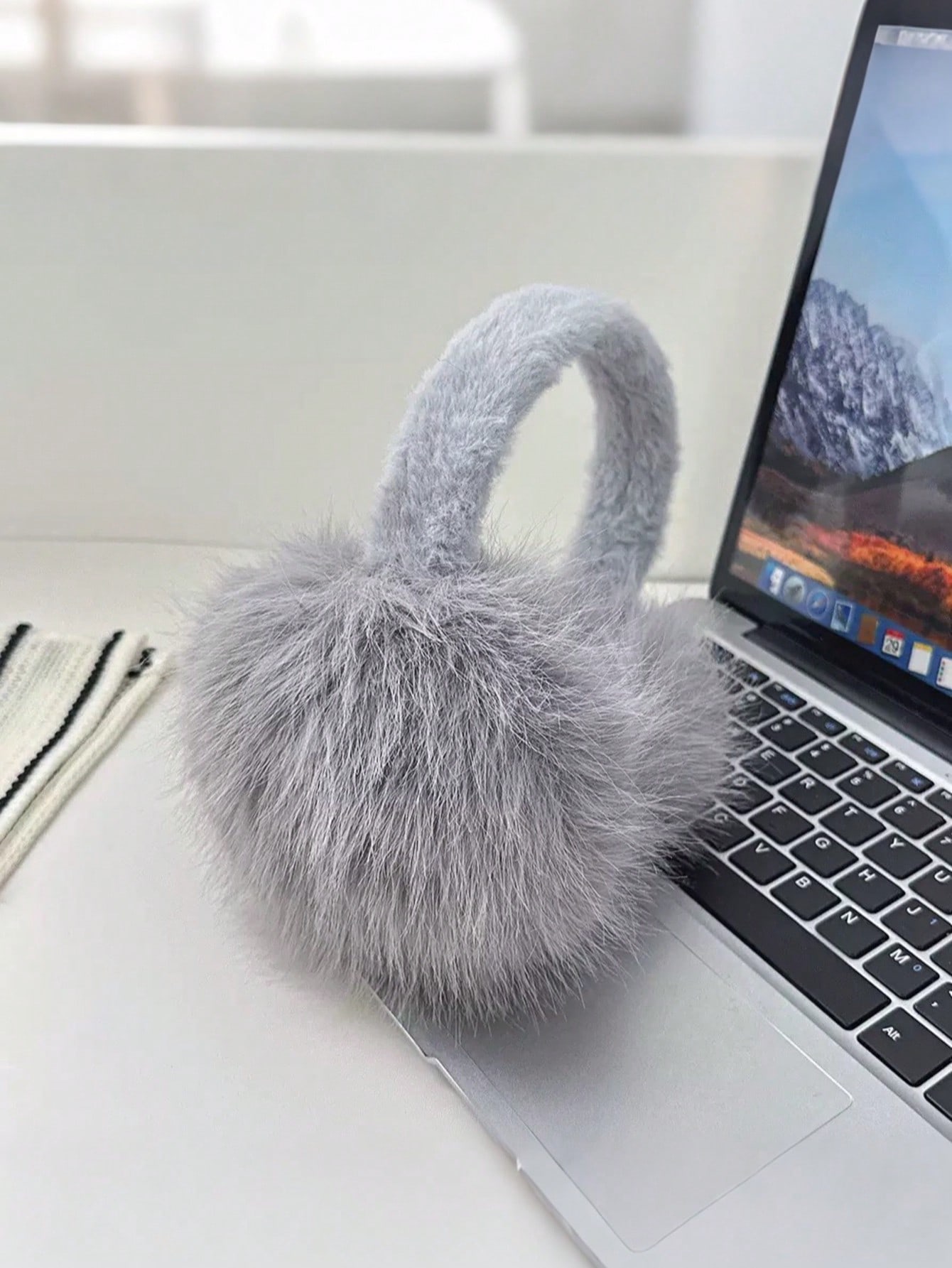 Fluffy Women's Ear Warmers, Fo – Earmuffs Foldable recenzja i cena