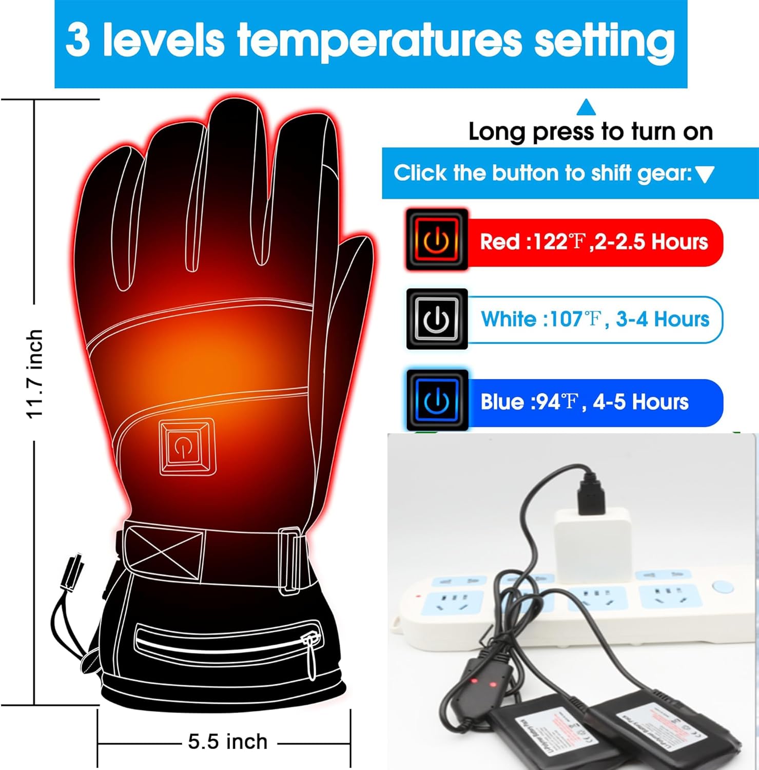 Rechargeable Heated Gloves Wat – Touch Screen Gloves recenzja i cena